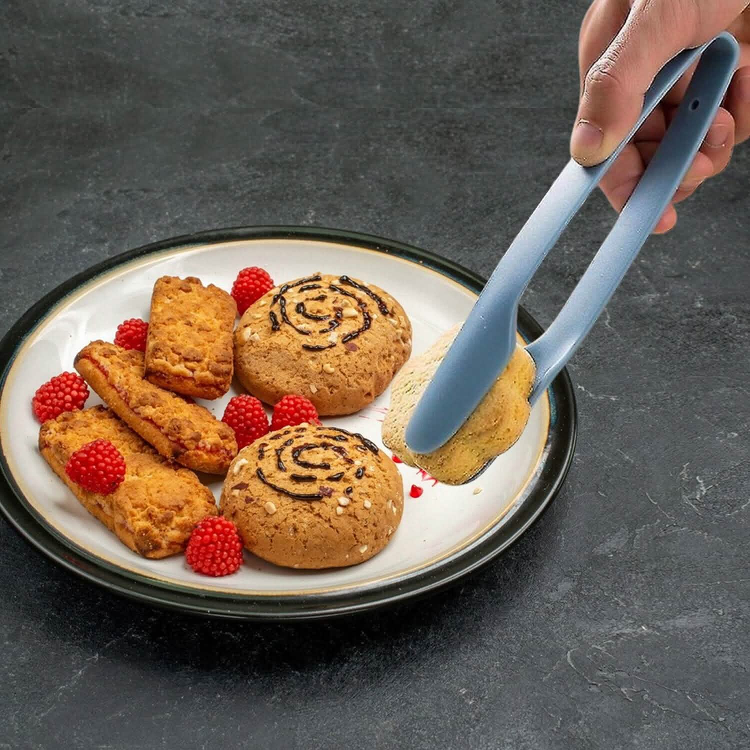 3-Piece: Non-Slip Multifunctional Food Tongs Clamps Cooking Kitchen Gadget